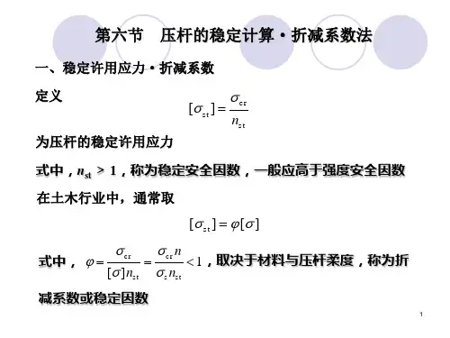10压杆稳定4稳定条件_折减系数法