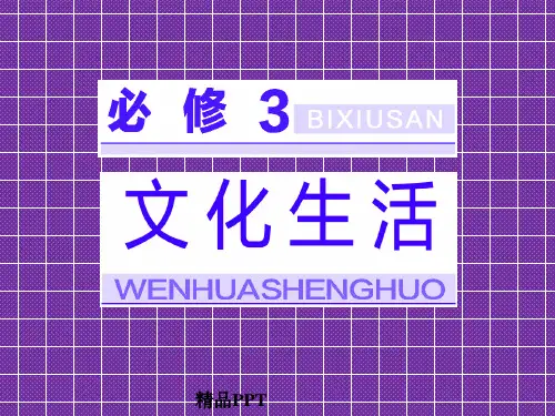 人教版高中政治必修3第一单元 文化与生活第一课 文化与社会课件(3)