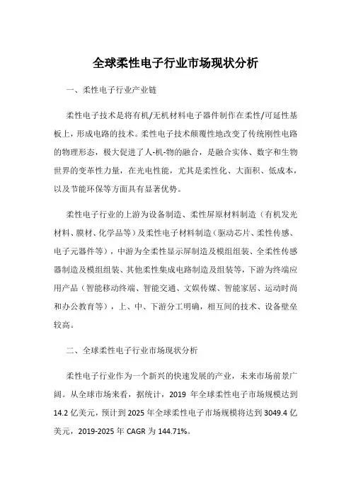 全球柔性电子行业市场现状分析