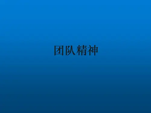 团队精神培训 教学PPT课件