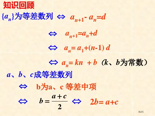等差数列PPT市公开课一等奖省优质课获奖课件