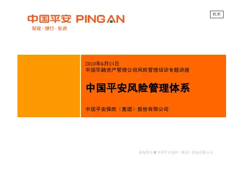 中国平安集团风险管理体系介绍