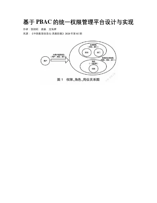 基于PBAC的统一权限管理平台设计与实现