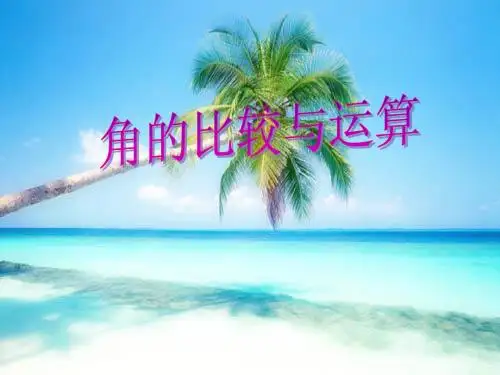 4.3.2角的比较和运算