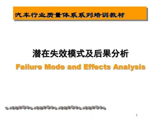 汽车行业潜在失效模式及后果分析培训PPT