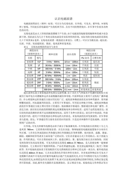 认识电磁波谱