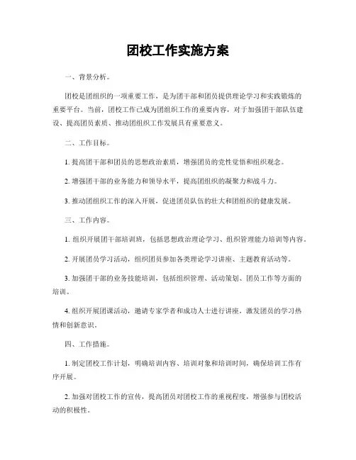 团校工作实施方案