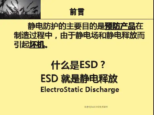 防静电知识介绍优秀课件.ppt