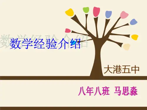 初中数学学习方法及经验介绍PPT课件