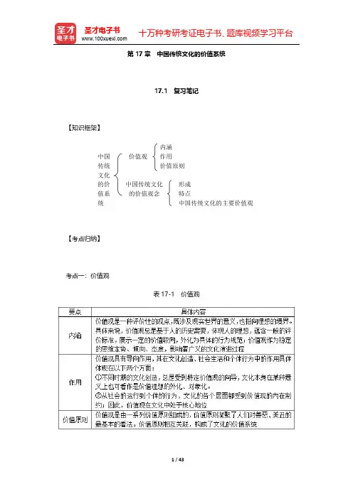 张岱年《中国文化概论》复习笔记和课后习题详解 第(17-19)章【圣才出品】