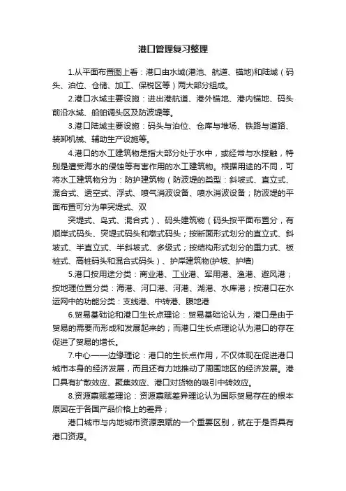 港口管理复习整理