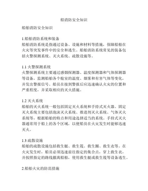 船消防安全知识