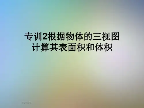 专训2根据物体的三视图计算其表面积和体积