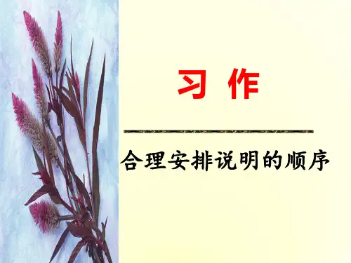 部编版语文八年级下册第二单元写作《说明的顺序》课件(共30张ppt)