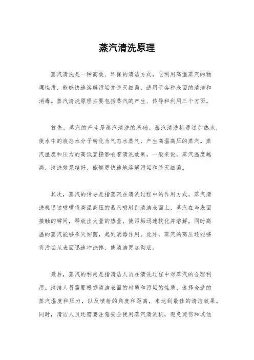 蒸汽清洗原理