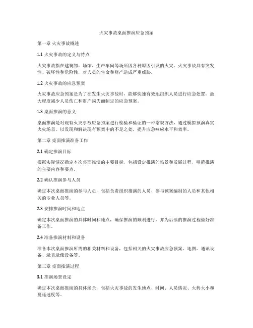 火灾事故桌面推演应急预案