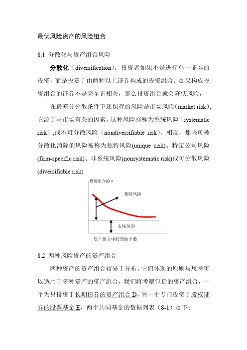 最优风险资产的风险组合