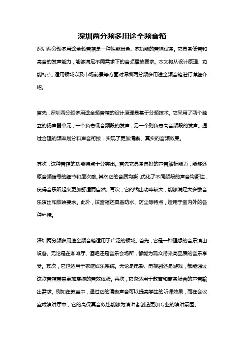 深圳两分频多用途全频音箱