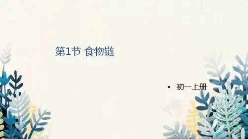 广丰县第五中学七年级生物上册3.6.1食物链课件新版苏科版