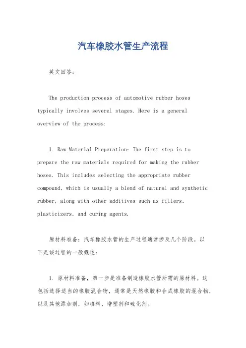 汽车橡胶水管生产流程