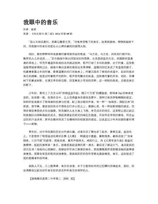 我眼中的音乐
