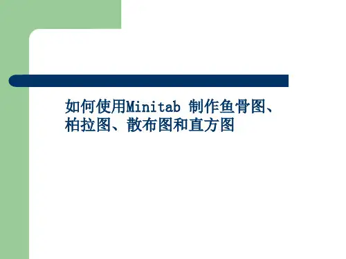 如何用Minitab软件绘制鱼骨图、柏拉图、散布图和直方图