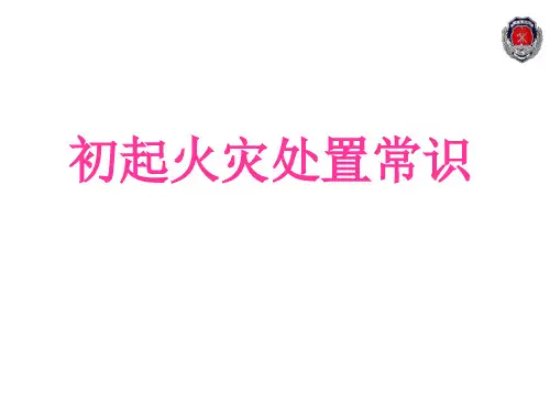 初期火灾扑救