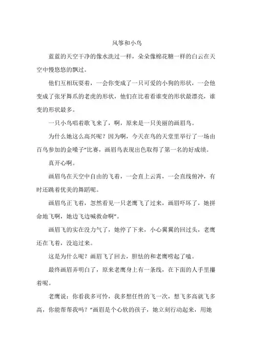 风筝和小鸟