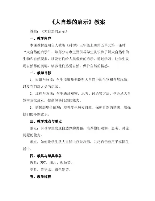 《大自然的启示》教案