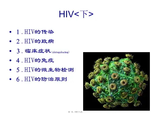 2022年医学专题—HIV的传染和致病