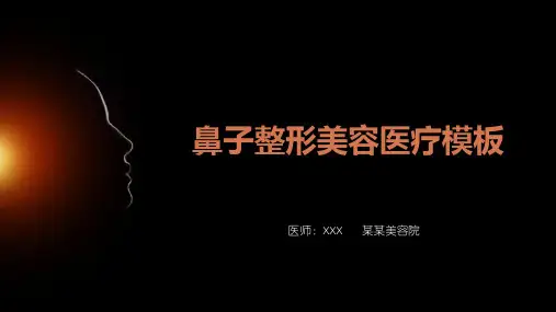 鼻子整形美容医疗PPT模板