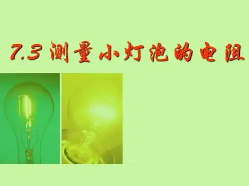 人教版第七章二测量小灯泡的电阻