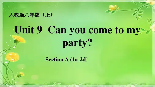 人教版八年级英语上册Unit 9 Section A (1a-2d)课件