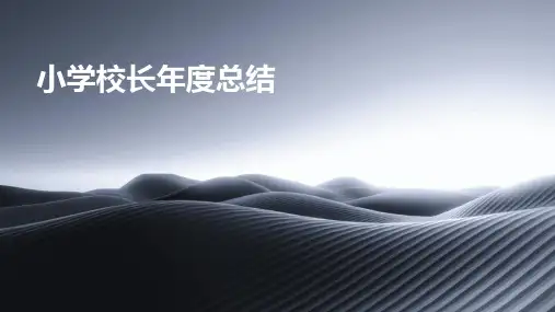 小学校长年度总结PPT