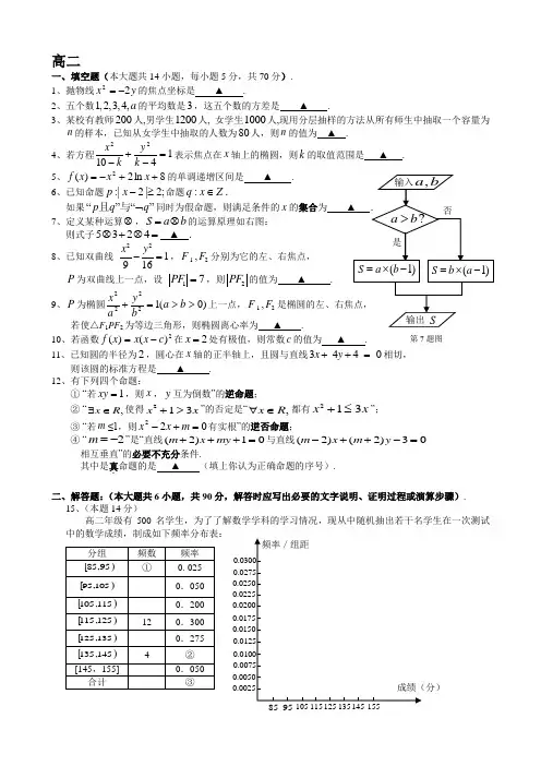 高二必做数学基础题1.doc打印
