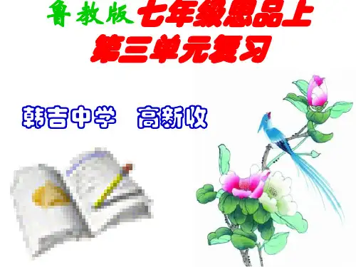鲁教版七年级思品上第三单元复习课件