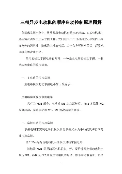 三相异步电动机的顺序启动控制原理图解 