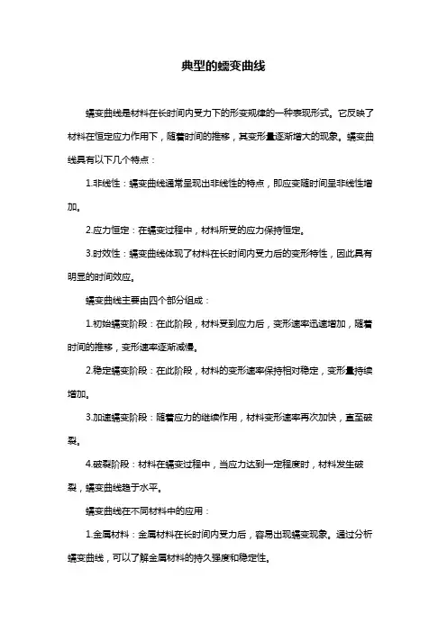 典型的蠕变曲线