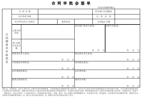 合同会签单--
