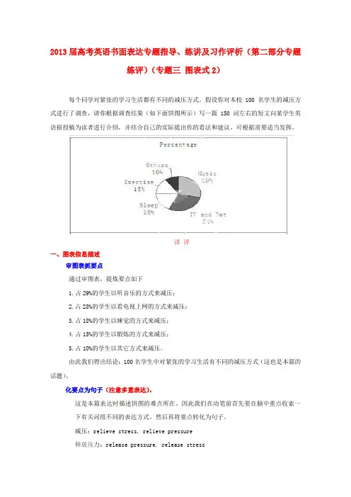 高考英语书面表达专题指导、练讲及习作评析(第二部分) 专题三 图表式专题练评2