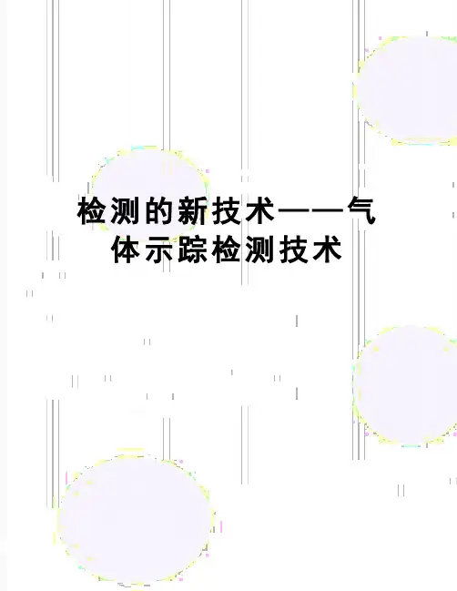 【精品】检测的新技术——气体示踪检测技术
