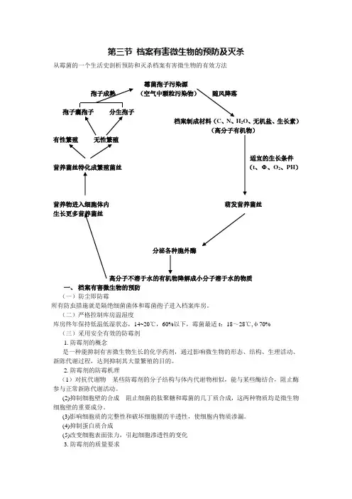 第三节档案有害微生物的预防及灭杀.