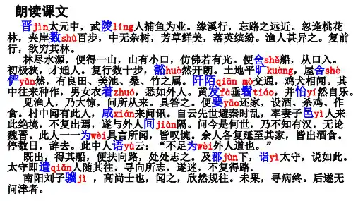 《桃花源记》ppt课件