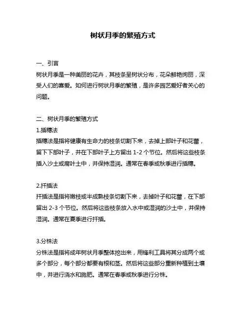 树状月季的繁殖方式