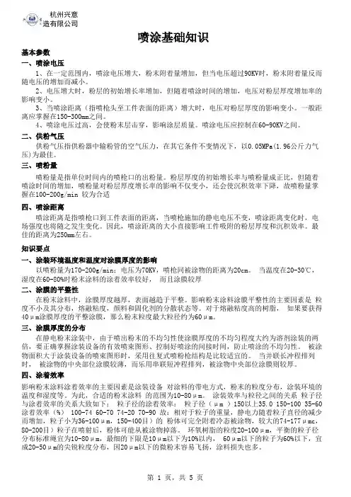 喷涂的基础知识