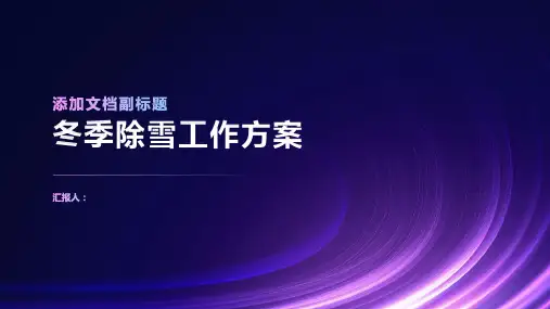 冬季除雪工作方案