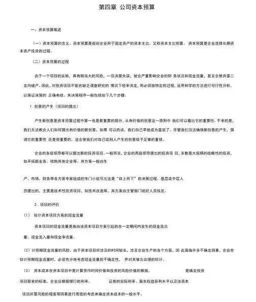 公司资本预算.docx