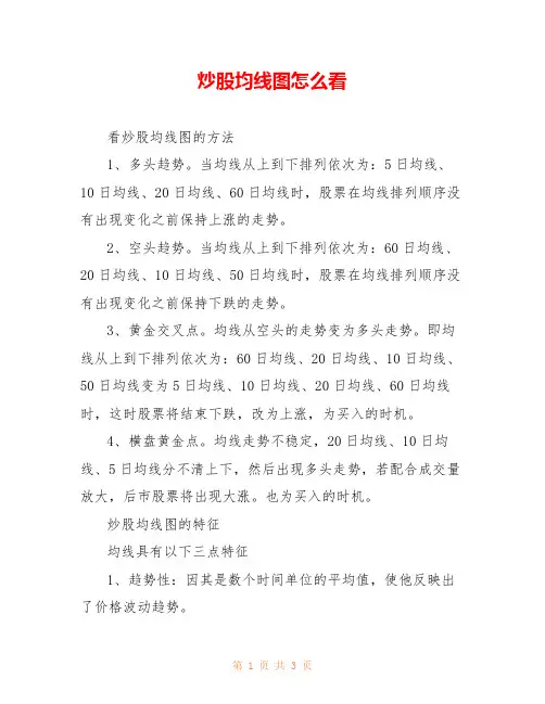 炒股均线图怎么看
