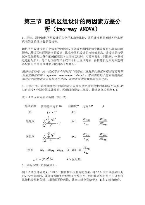 twoway anova,两因素方差分析