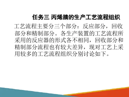 丙烯腈的生产—丙烯氨氧化生产工艺流程组织